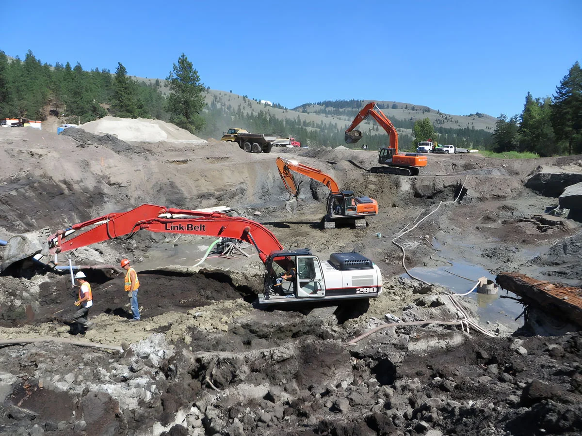 Charlie Lake dam civil construction