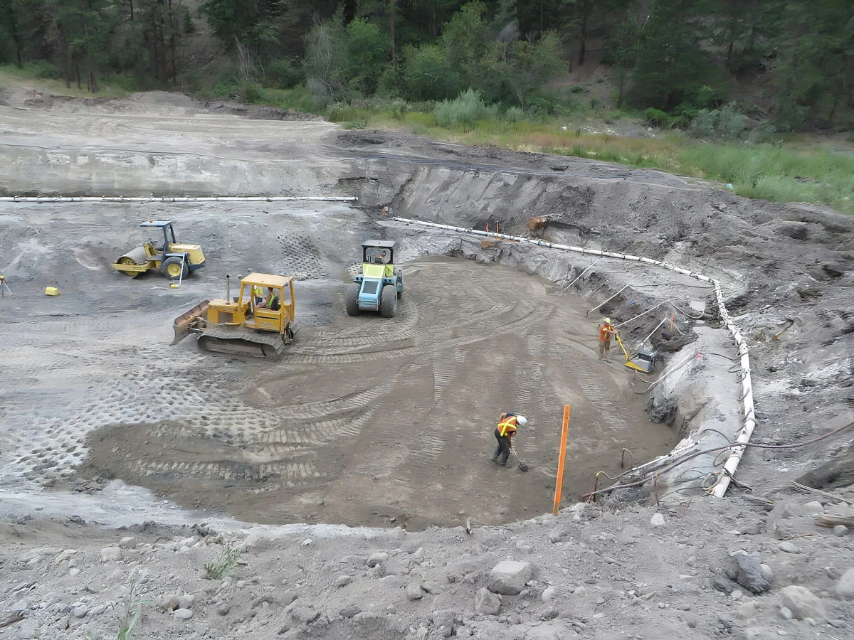 Charlie Lake dam civil construction