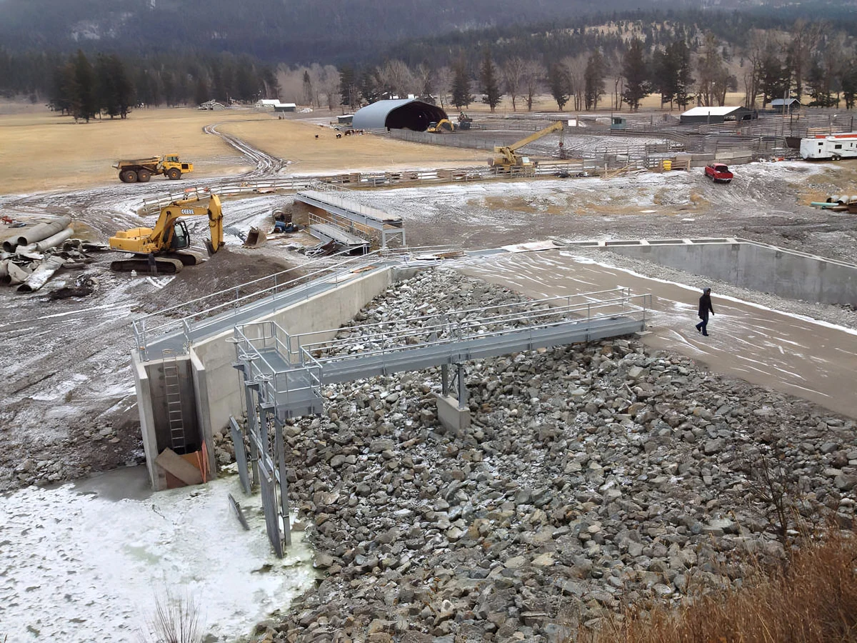 Charlie Lake dam civil construction