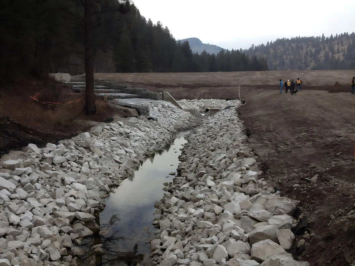 Charlie Lake dam civil construction