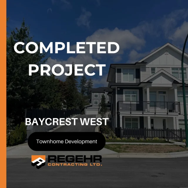 Proud to have partnered with @woodbridgehomes on the Baycrest West Townhomes. From storm, water, and sanitary installation to full site grading, roadworks, and Hydro/Telus/Shaw services—our team delivered across the board. 🏗️🌟

Swipe to see the project come together.

Big things happen when great teams come together. On to the next! #BaycrestWest #RegehrBuilt #ConstructionLife #OnToTheNext #BigBuilds #RegehrContracting