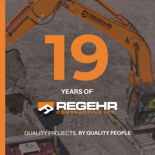Celebrating 19 years of Regehr Contracting.🍻🎉

A big thank you to our entire team for another year of hard work, commitment, and getting the job done. We couldn’t do it without our crews, clients, suppliers, and trusted partnerships who help us delivery our quality projects.

We’re proud of what we’ve built together and excited for what’s ahead.